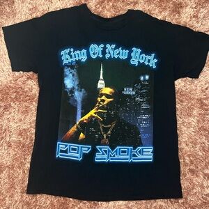 Pop Smoke Black Graphic T-Shirt 100% Cotton